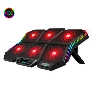 best seller gaming RGB 12 light cooling for notebook laptop cooling fan 6fans cooler