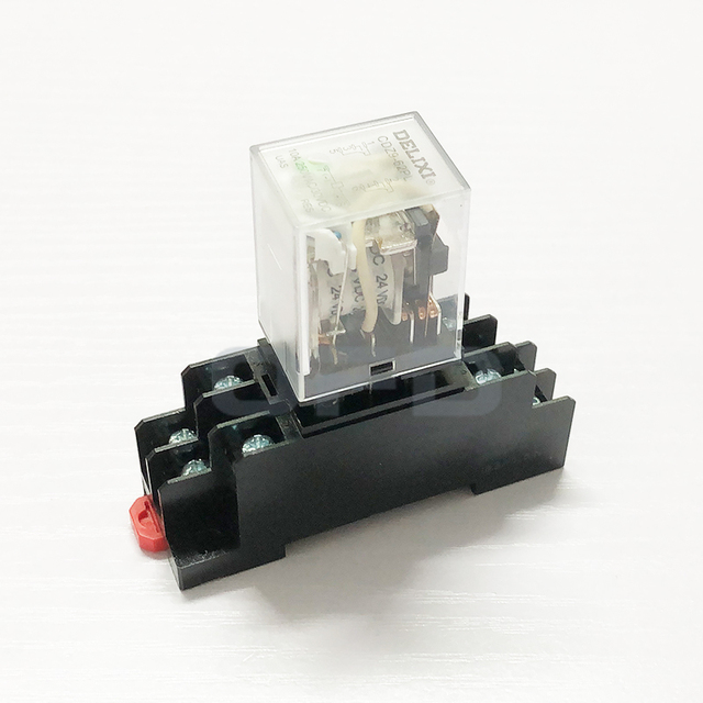 CDZ9-62PL DC24V Relays with LED + PTF08AZX Base Miniature Electromagnetic Relays Relays Base Kit
