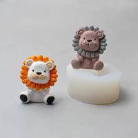 3D Leeuwvormige Cartoon Siliconen Mal - DIY Kaarsen Chocolademousse Taarten Auto & Keuken Essentials