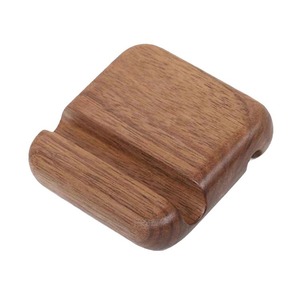 Wood Phone <b>Stand</b> Tablet Holder Black Walnut Modern Simple Desk Organizer For Smartphone And Tablet - Product Image 5