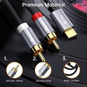 Câble audio USB-C 2 mâles RCA 1,5 m avec répartiteur pour <span class=keywords><strong>iPhone</strong></span> 16/15, Samsung S24/23, home cinéma, amplificateur DVD, haut-parleur, autoradio - Product Image 6