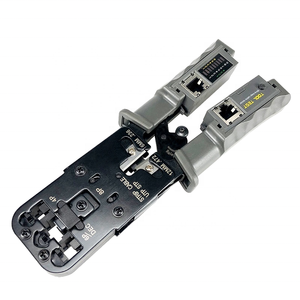 <span class=keywords><strong>Crimpadora</strong></span> de Cable Ethernet de alta precisión, conector <span class=keywords><strong>RJ45</strong></span>, cableado de red de datos, probador Cat5 Cat6 Cat6a, alicates métricos de cabeza de cristal - Product Image 6