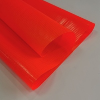 Bâche fluorescente 400GSM imperméable à l'eau 200D * 300D Tissu vinyle PVC Bâche fluorescente Tissu pour panneau d'avertissement