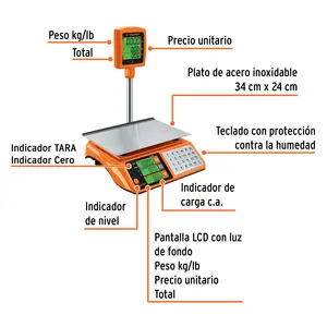 กล่องที่ 1 เครื่องชั่งอิเล็กทรอนิกส์อเนกประสงค์แบบแท่น 40 กก., TRUPER - Product Image 2