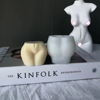 J122 Vente chaude Creative Décoration de La Maison À La Main Femmes Corps Fesse Silicone Moule Art DIY Sexy Ass Bougie Moule