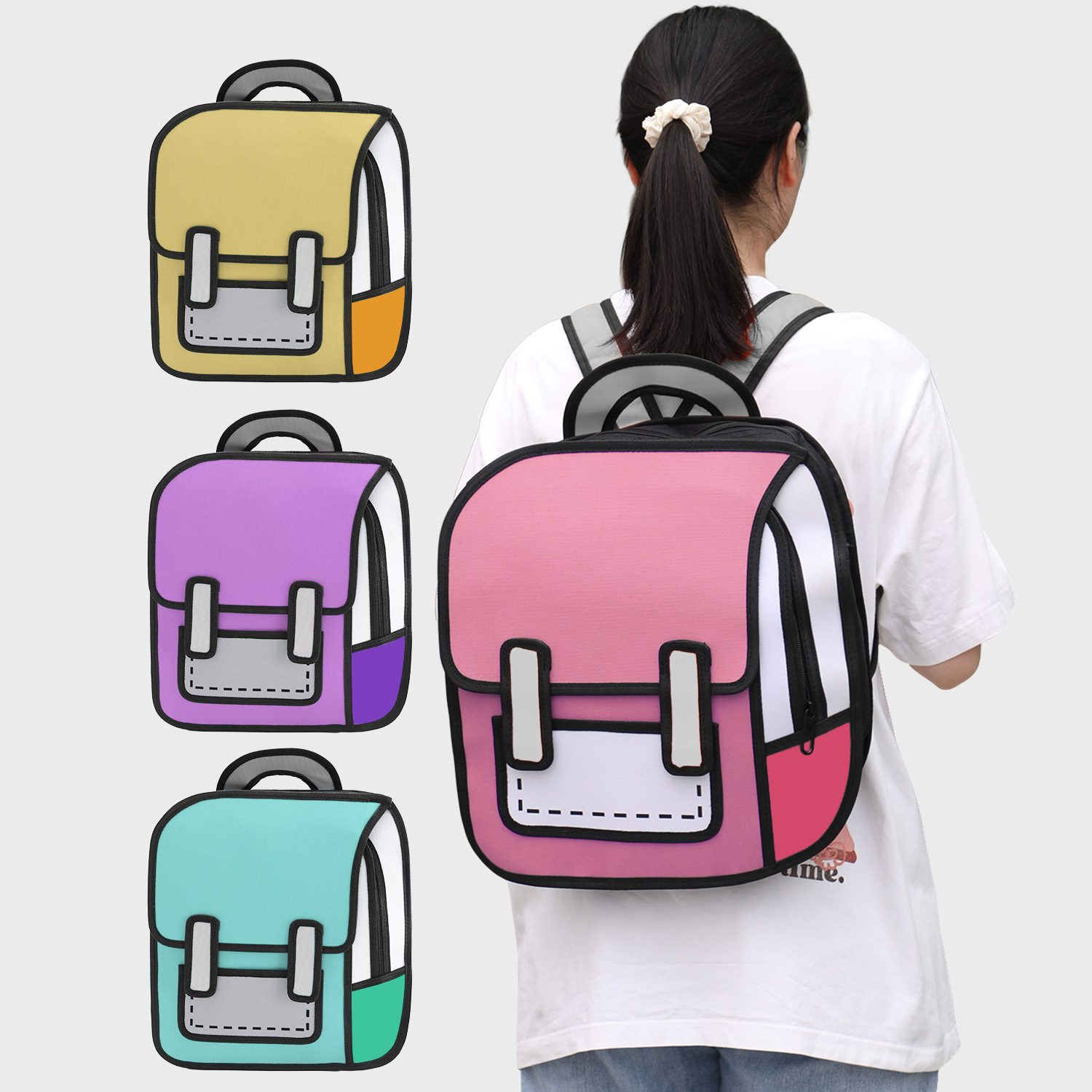 Best Selling Shop 2D Cartoon Bags Fun and Fashionable Designs