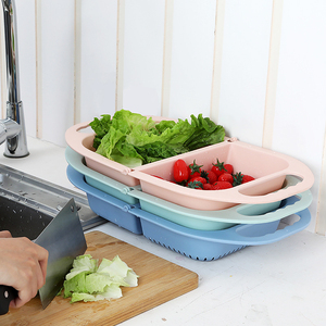 Washing Filter Strainer Food Grade Plastic Storage Baskets Strainer Fruits Vegetable Cleaning Container Basket with Bag Shape