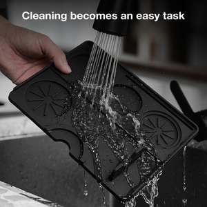 Tapis de comptoir 2-en-1 pour machine à expresso et cafetière, station de tamping détachable, résistant à la chaleur, facile à nettoyer, en silicone - Product Image 5