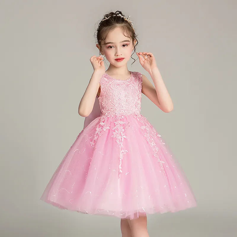 -स्टॉक में बच्चों के सौंदर्य तमाशा कपड़े बच्चे प्यारी राजकुमारी पार्टी पोशाक बच्चों की शादी प्रोम दिलाना झोंके डिजाइन BX8991