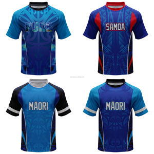 FQ kit Jersey sepak bola Rugby kustom, pakaian seragam tim nama tim Maori seragam olahraga latihan liga - Product Image 3