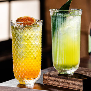 <span class=keywords><strong>Verre</strong></span> à boire en cristal à motif martelé, épaissi, pour jus, latte, eau, cocktails, pour restaurant, bar, maison - Product Image 5