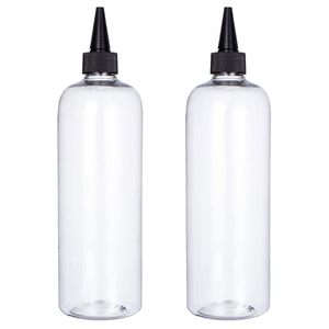 Botella de Plástico PET Transparente de 3oz, 4oz, 5oz, 8oz y 12oz con Tapa de Rosca y Aplicador de Presión para Aceite Capilar, Personalizable - Product Image 1