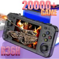 Console de jeu portable R36H rétro avec écran IPS 3,5 pouces 640x480, 1 Go de RAM, carte 64 Go, système Linux open source, lecteur de jeux mini RGB20S
