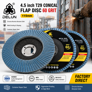 Disque à lamelles ZA 115 mm, grain 60, pour <span class=keywords><strong>la</strong></span> réparation <span class=keywords><strong>de</strong></span> conteneurs en acier, disque <span class=keywords><strong>de</strong></span> 4,5 pouces pour l'entretien portuaire, pour les acheteurs en provenance directe d'usine - Product Image 1