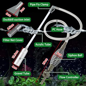 Aquarium Sifon Stofzuiger Voor Grind En Zand, Aquarium Stofzuiger, Handmatig Aquarium Waterwisselaar - Product Image 2