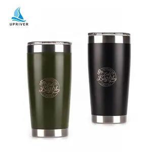 Özel Logo toptan 20oz paslanmaz çelik çift duvarlı Tumbler vakum kahve kupalar iş hediye için