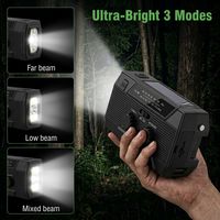 AM/FM-Radio mit 5000mAh Hochleistungsakku, SOS-Alarm, LED-Taschenlampe, Typ-C-Anschluss für Hurrikansaison und Katastrophenvorsorge