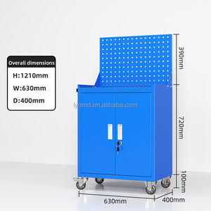 عربة أدوات إصلاح السيارات من OUMEIDA مع أدراج، صندوق إصلاح يدوي متعدد الوظائف، خزانة أدوات متنقلة ثقيلة بدرجين - Product Image 4