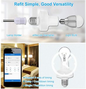 Smart WiFi Light Bulb <strong>Socket</strong> Smart E27 E26 Electric Light Bulb <strong>Socket</strong> Smart <strong>Remote</strong> Control Bulb <strong>Socket</strong> for Lamp - Product Image 3
