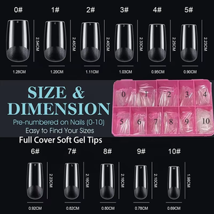 Gel para <span class=keywords><strong>uñas</strong></span> artificiales de marca privada, punta de Gel X Gelly, cobertura completa, transparente - Product Image 3