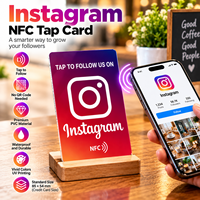 Carte NFC personnalisée pour les réseaux sociaux Instagram, appuyez pour suivre, carte de visite intelligente sans contact pour les magasins, les restaurants et les influenceurs