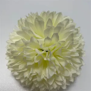 Artificial Mums Flower Heads 9cm Handmade Artificial Ping-Pong Chrysanthemum Flower Ball Chrysanthemum