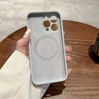 Coque de téléphone en silicone liquide magnétique pour iPhone 12 13 14 15 16 17 18 Pro Max, coque arrière en silicone pour iPhone 16, coque de téléphone magnétique