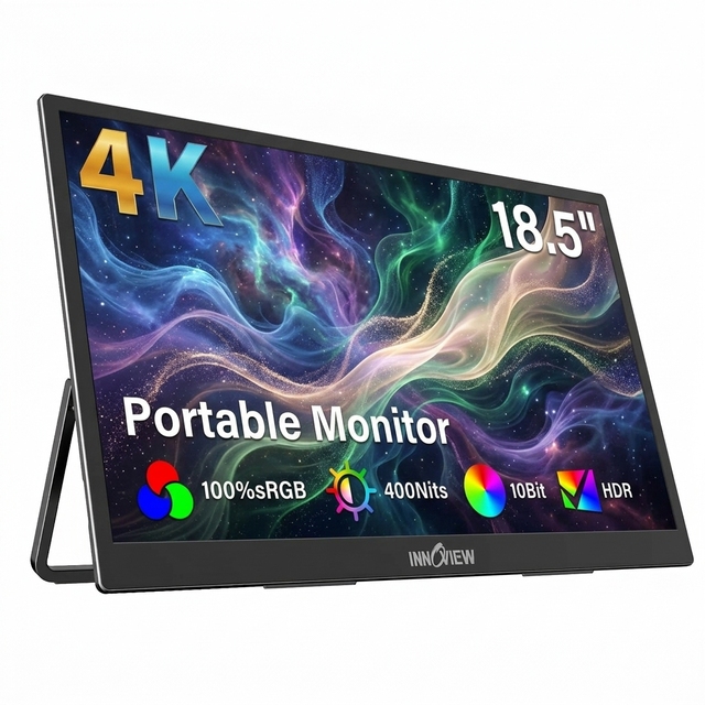 18.5 Inch Innoview Portable IPS Monitor 100 SRGB With USB Type C HDMI for Laptop PC Desktop Mobile Office Efficient Workflow