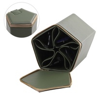 Organisateur d'accessoires pour lunettes, 5 compartiments, étui à lunettes de soleil en similicuir PU de luxe, boîte de rangement pour lunettes, logo personnalisé