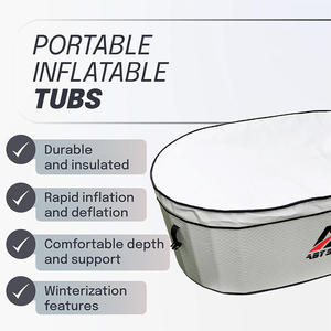 Bac à glace gonflable d'extérieur pour athlètes, pour thérapie par le froid et bain de glace - Product Image 4
