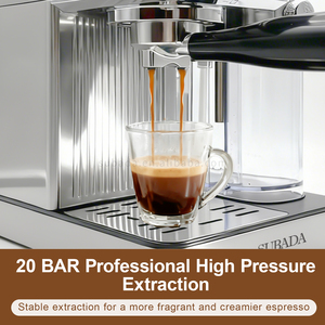 <span class=keywords><strong>Cafetera</strong></span> Espresso <span class=keywords><strong>con</strong></span> Espumador de Leche, Pantalla Táctil y Tanque de Agua Extraíble de 1 Litro para el Hogar, <span class=keywords><strong>Cafetera</strong></span> Compacta de 20 Bares, OEM, MOQ Bajo - Product Image 3