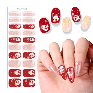 Autocollants pour ongles <span class=keywords><strong>de</strong></span> Noël, autocollants en gel <span class=keywords><strong>flocon</strong></span> <span class=keywords><strong>de</strong></span> <span class=keywords><strong>neige</strong></span>, autocollants auto-adhésifs pour lampe UV, autocollants en gel semi-durci pour ongles <span class=keywords><strong>de</strong></span> Noël - Product Image 2