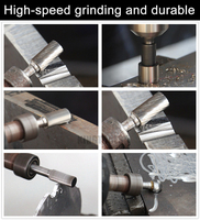 Fraise rotative en carbure de tungstène haute dureté HRA90, fraises CNC à queue de 6 mm, double coupe, pour acier trempé et fonte