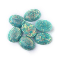 Top fire gemmes opale à dos plat 2mm-13mm diy coloré bâton accessoire pierre opale synthétique bleue de feu ovale Offre Spéciale