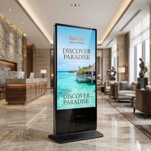 Aiyas-reproductor multimedia AD de 43-65 pulgadas, pantalla táctil de pie para suelo, Android, Panel Digital de señalización, quiosco, pantalla LCD para publicidad - Product Image 1