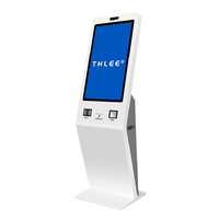 Kiosque de file d'attente pour banque/hôpital/gouvernement électronique de 17 pouces avec clavier/imprimante thermique/scanner de code QR machine à billets à numéro de jeton