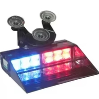 Luz Estroboscópica LED de Advertencia Roja y Azul para Tablero con Soporte de Ventosa LYAF