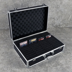 Estuche para Tarjetas Deportivas con Marco de Aluminio, Cierre de Botón, 3 Filas para Almacenamiento de Tarjetas Graduadas, Hecho de Cuero, Plástico y PU para PSAS/BGS - Product Image 4