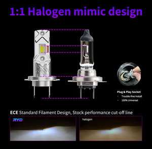 Faros LED para Auto <span class=keywords><strong>RYD</strong></span> Serie L5 H7, Plug and Play, CSP 3000LM 30W Sin Ventilador - Product Image 2