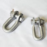 Manille en U galvanisée à chaud pour ligne aérienne, connecteur en U, quincaillerie pour ligne de transmission