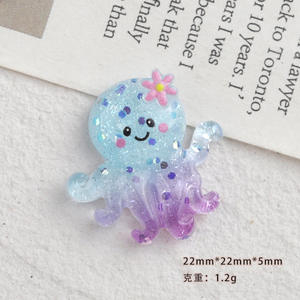 CHENXI Glitter sirena marina serie Clear in resina Cabochon charm in resina custodia per telefono spazzatura accessori da te decorazione - Product Image 6