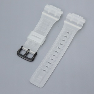 Bracelet de montre en caoutchouc de remplacement Upro, couleur unie, avec extrémité convexe, boucle à ardillon de 18 mm pour montre Casio AQS810 W-735 AEQ110 - Product Image 3