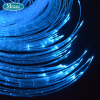 Cable de fibra óptica con brillo lateral de plástico, cable de fibra óptica de punto brillante para decoración de iluminación, 2x0,75