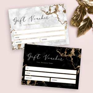 Tarjetas de Regalo de Mármol Personalizadas, Tarjeta de Agradecimiento con Lámina Dorada de Lujo para Pequeñas Empresas, <span class=keywords><strong>Certificado</strong></span> de Regalo Personalizado con Logotipo - Product Image 1