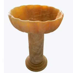 honey onyx stone pedestal sinks marble granite stone shampoo sink