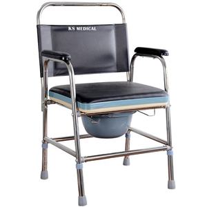 KSMED-silla con ruedas de acero ajustable para uso doméstico, asiento de inodoro para pacientes con KSM-CC, para uso doméstico - Product Image 4