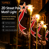 Luces Decorativas LED TOPREX IP65 con Motivos Navideños, Decoración Profesional 2D y 3D para Postes de Calle, para Decoración Urbana Comercial Navideña