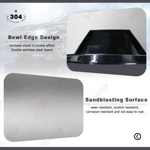 Embouts de queue d'échappement en acier inoxydable 304 noir et sablage de style M Tuyaux de silencieux d'échappement universels Tuyaux d'échappement modifiés - Product Image 4