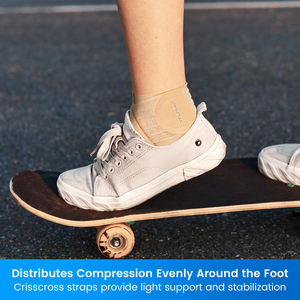 Lengan kompresi pergelangan kaki untuk <span class=keywords><strong>Achilles</strong></span>, <span class=keywords><strong>Tendinitis</strong></span> dan Plantar Fasciitis, penyangga pergelangan kaki dapat disesuaikan Universal untuk kedua kaki - Product Image 5