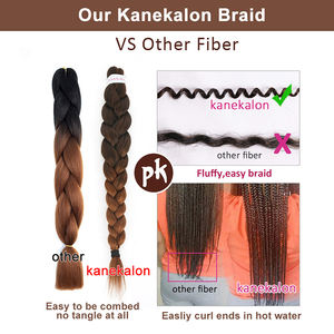 Cabello Sintético Kanekalon Preestirado Para Trenzas Ez Braid Expression Al Por Mayor - Product Image 4